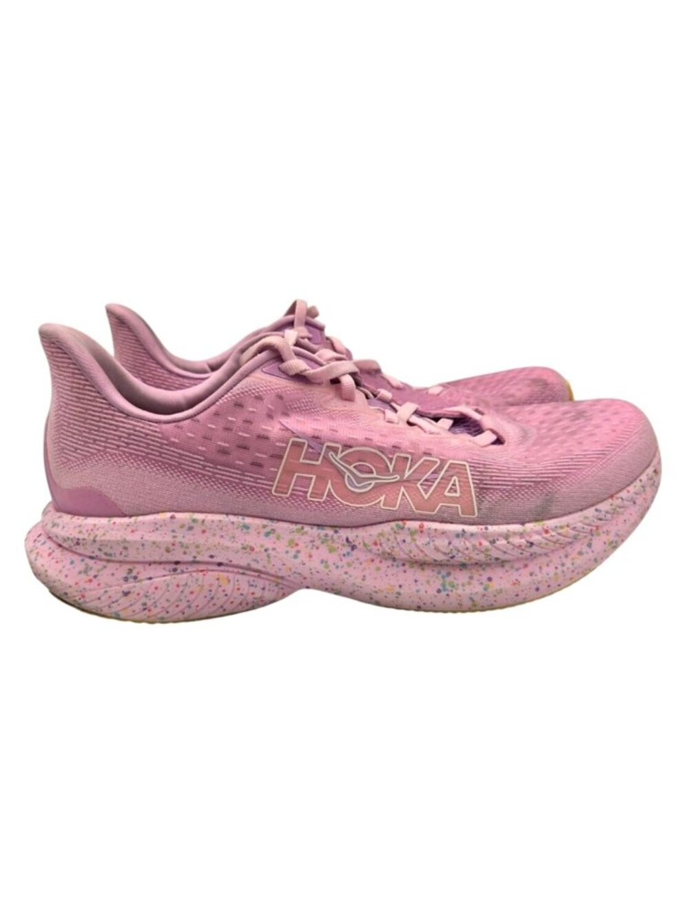 HOKA Mach 6 Men's Running Shoes Pink Twilight Lemonade US 11 B 11B Lightweight